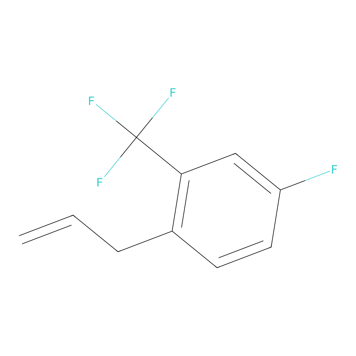 1-Allyl-4-fluoro-2-trifluoromethylbenzene molecular structure, CAS 1417517-42-0