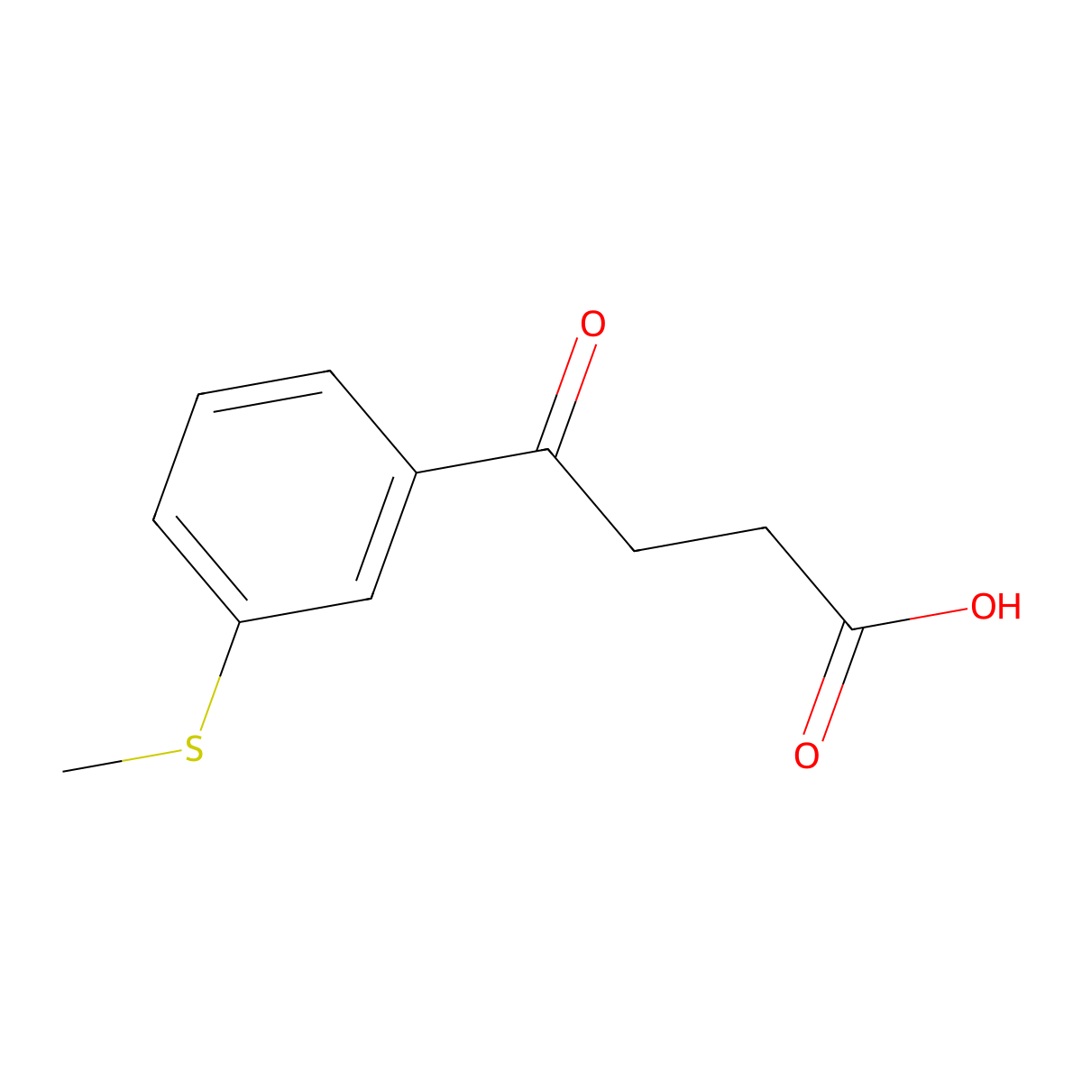 4-Oxo-4-(3-thiomethylphenyl)butyric acid molecular structure, CAS 1417517-65-7