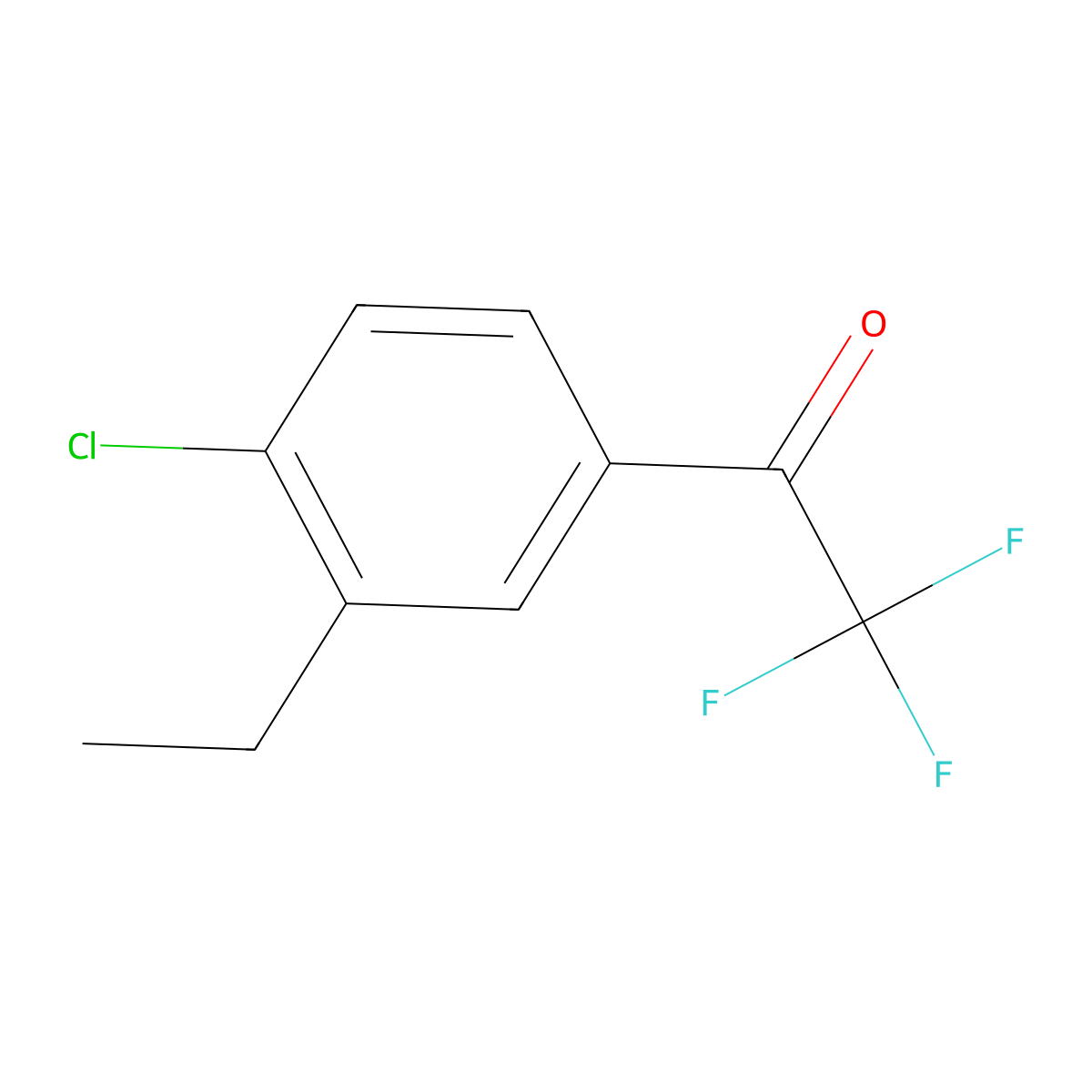 4'-Chloro-3'-ethyl-2,2,2-trifluoroacetophenone molecular structure, CAS 1417517-71-5