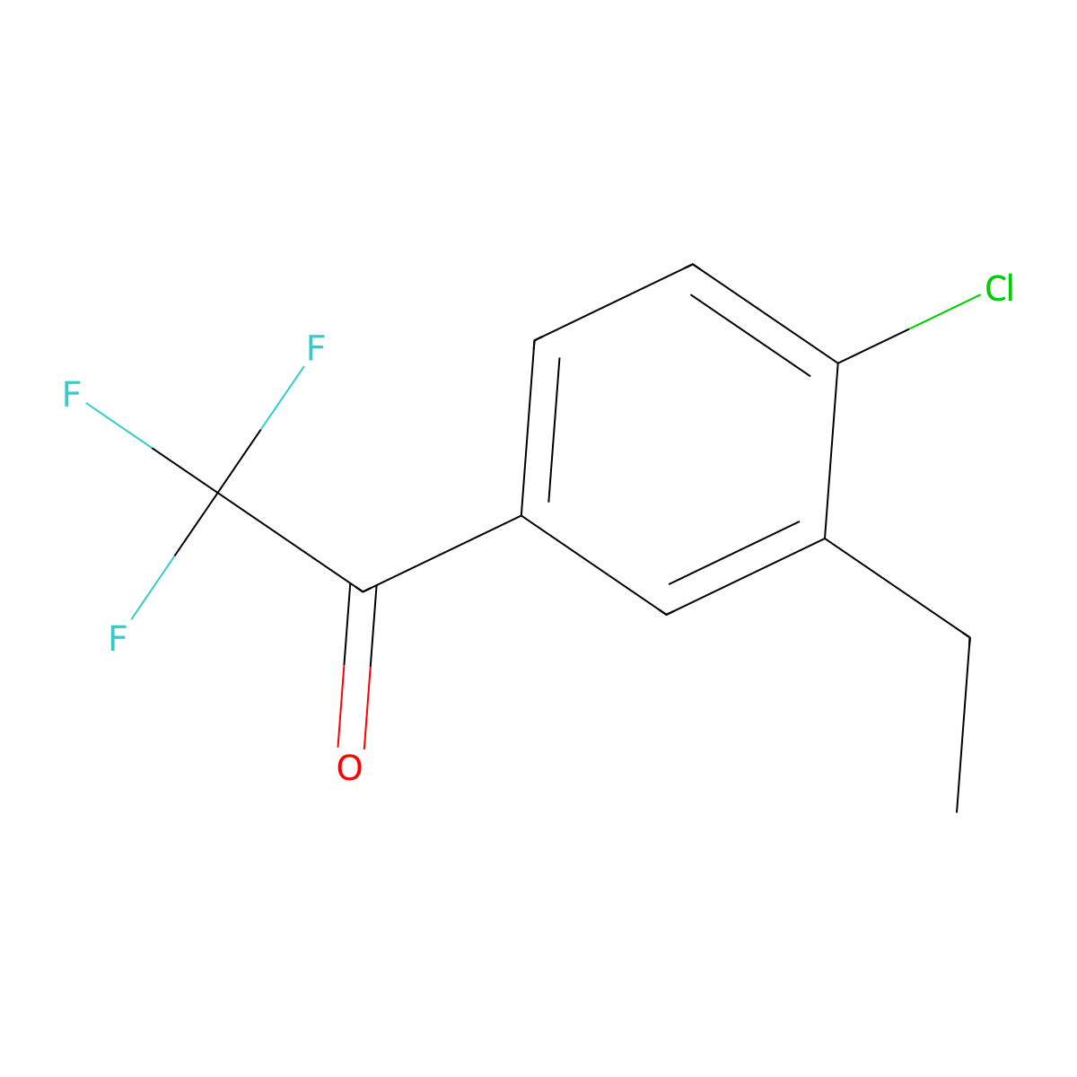 4'-Chloro-3'-ethyl-2,2,2-trifluoroacetophenone molecular structure, CAS 1417517-71-5