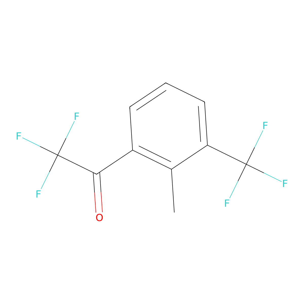 2,2,2-Trifluoro-1-(2-methyl-3-trifluoromethylphenyl)ethanone molecular structure, CAS 1417517-72-6