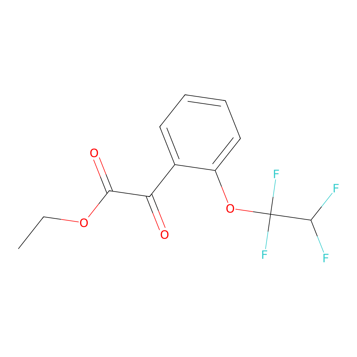 Oxo-[2-(1,1,2,2-tetrafluoroethoxy)phenyl]acetic acid ethyl ester molecular structure, CAS 1417517-73-7