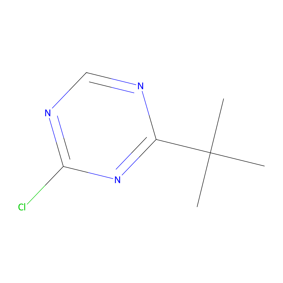2-Tert-butyl-4-chloro-1,3,5-triazine molecular structure, CAS 1417517-78-2