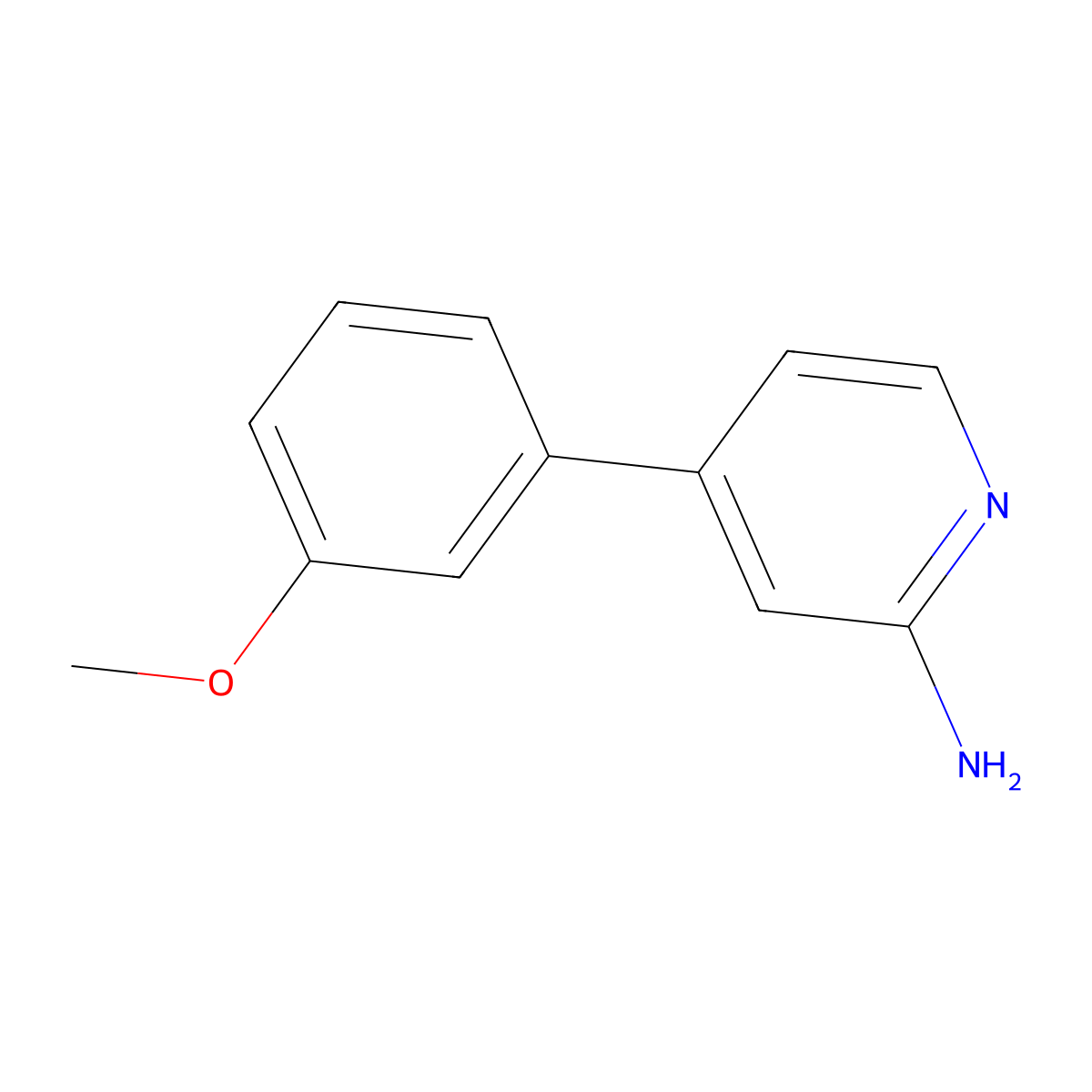 4-(3-Methoxyphenyl)pyridin-2-amine molecular structure, CAS 1417517-89-5