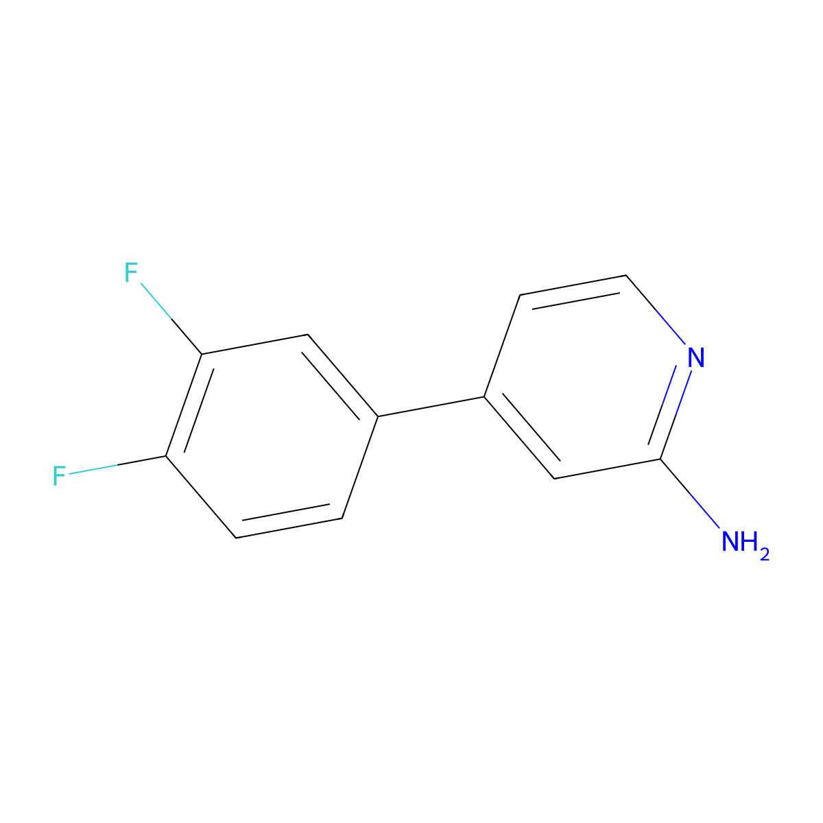 2-Amino-4-(3,4-difluorophenyl)pyridine molecular structure, CAS 1417517-90-8
