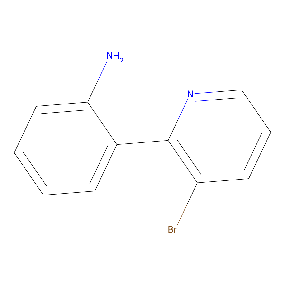 3-Bromo-2-(2-aminophenyl)pyridine molecular structure, CAS 1417517-91-9