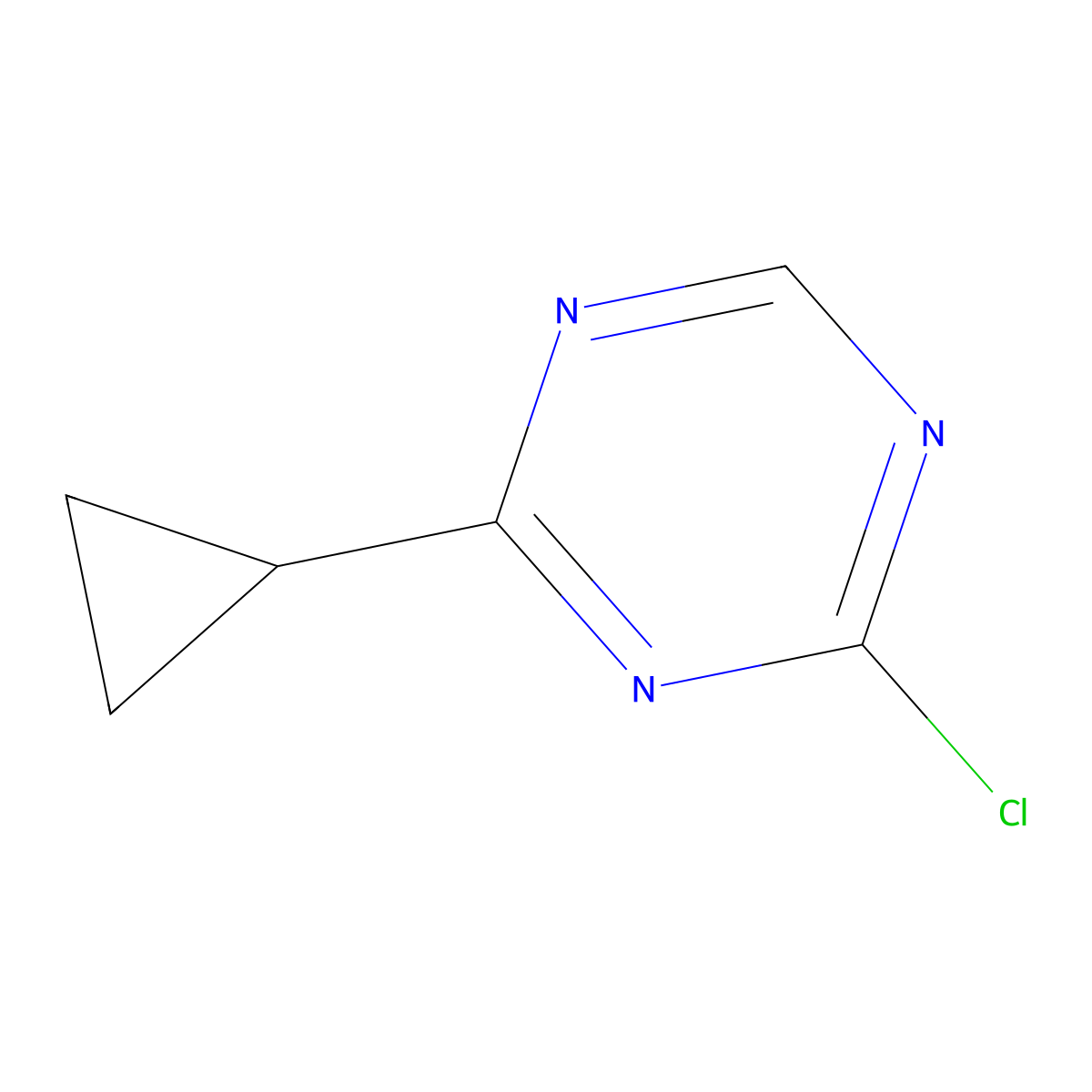 2-Chloro-4-cyclopropyl-1,3,5-triazine molecular structure, CAS 1417517-96-4