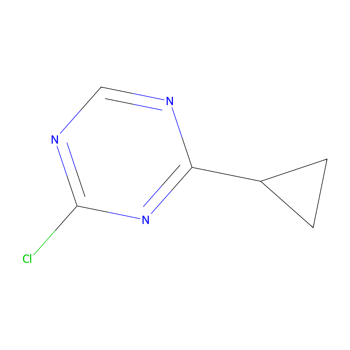 2-Chloro-4-cyclopropyl-1,3,5-triazine molecular structure, CAS 1417517-96-4