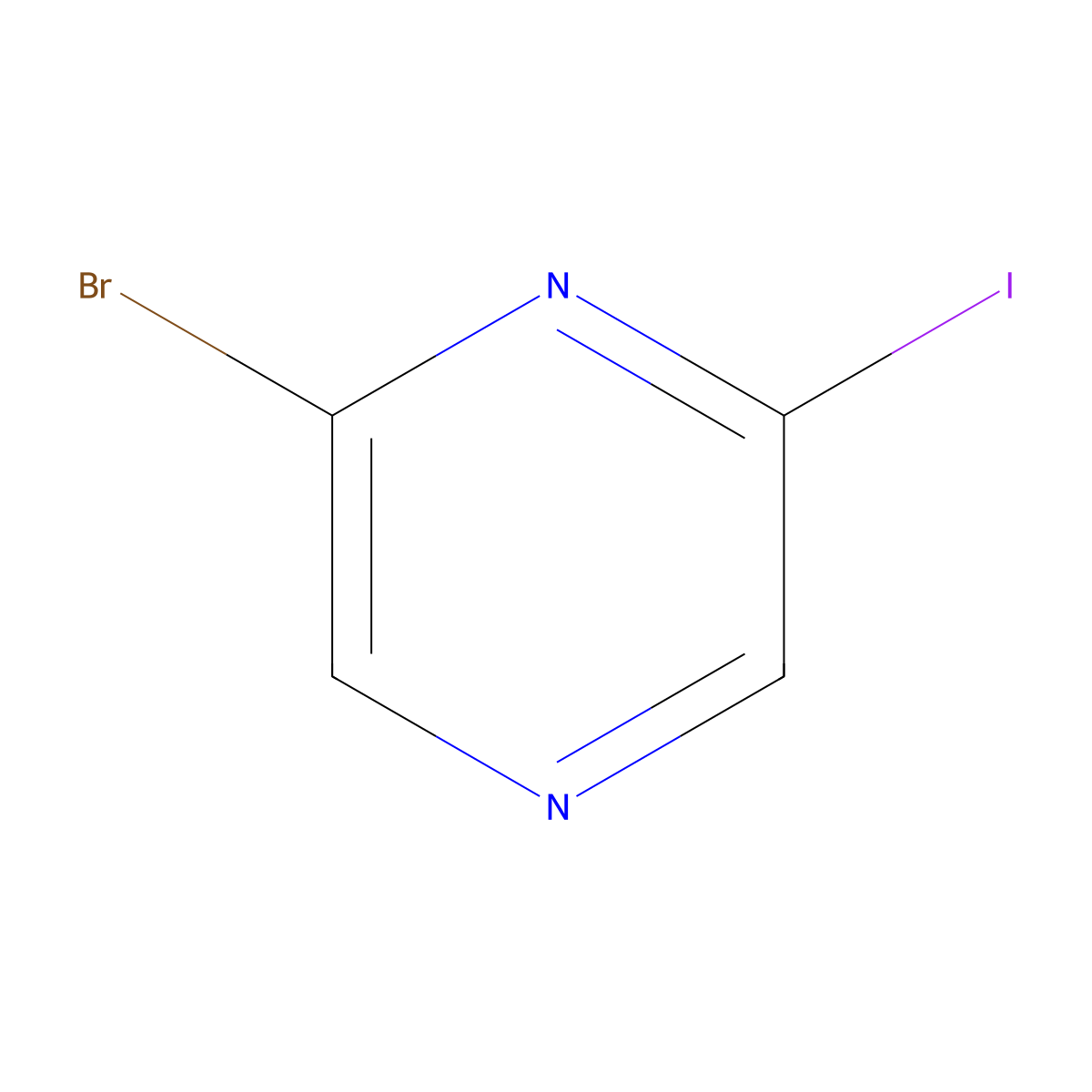 2-Bromo-6-iodopyrazine molecular structure, CAS 1417517-98-6