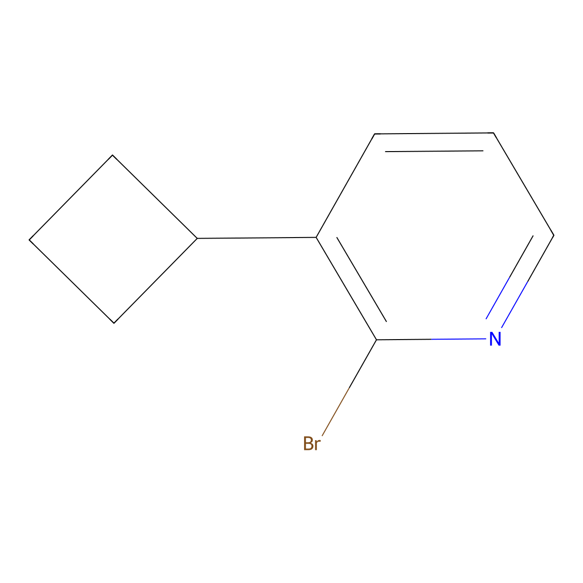 2-Bromo-3-(cyclobutyl)pyridine molecular structure, CAS 1417518-00-3