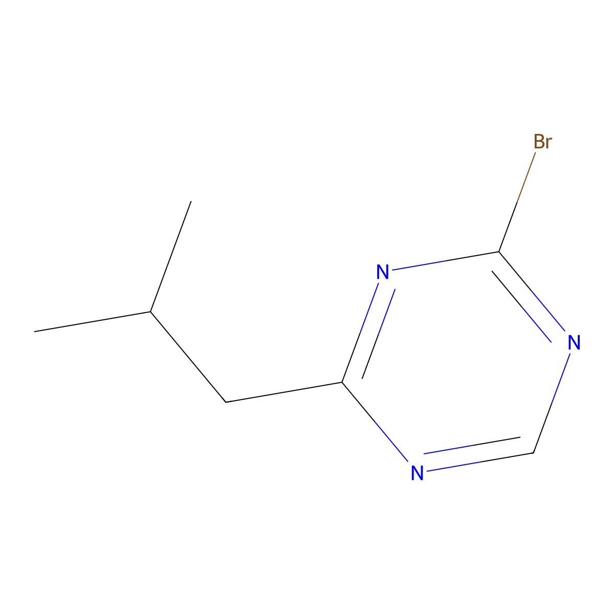 2-Bromo-4-(iso-Butyl)-1,3,5-triazine molecular structure, CAS 1417518-05-8