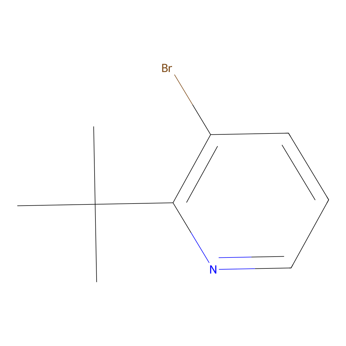 3-Bromo-2-(tert-butyl)pyridine molecular structure, CAS 1417518-07-0