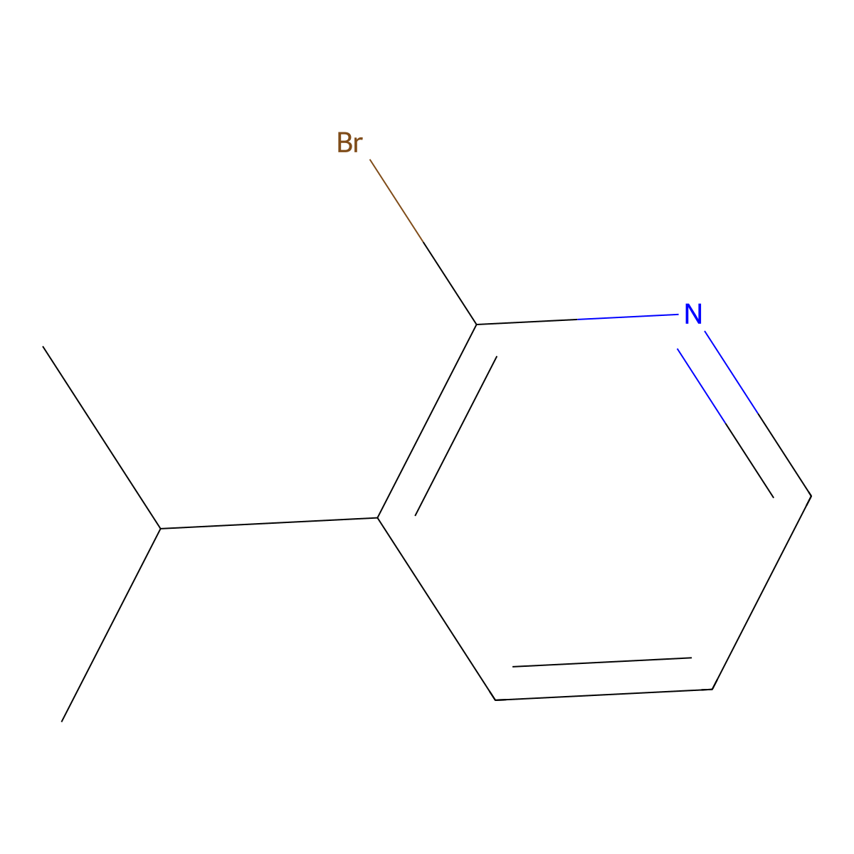 2-Bromo-3-(propan-2-yl)pyridine molecular structure, CAS 1417518-11-6