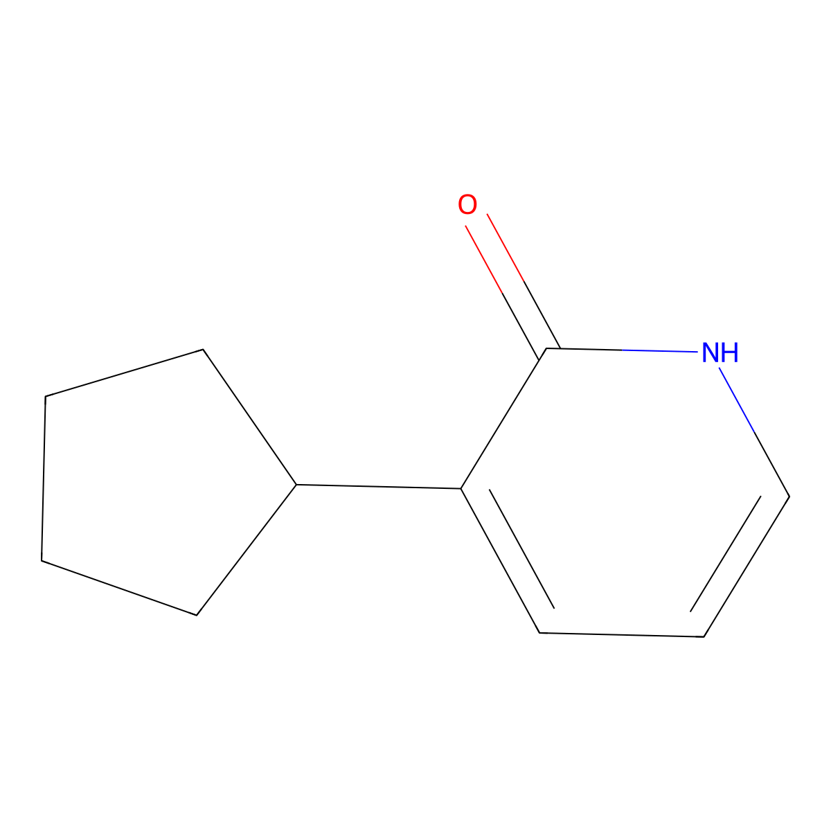 2-Hydroxy-3-(cyclopentyl)pyridine molecular structure, CAS 1417518-13-8