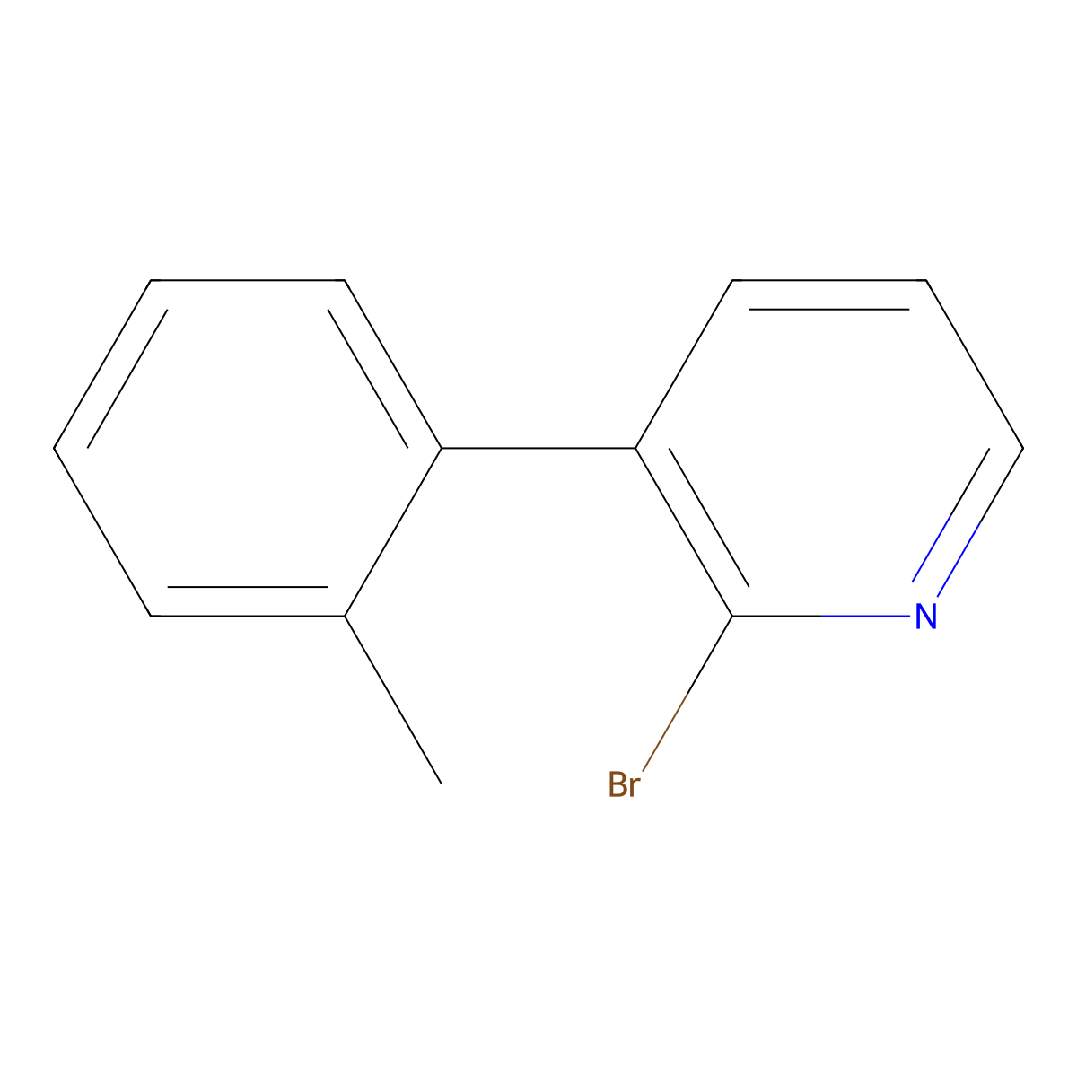 2-Bromo-3-(2-tolyl)pyridine molecular structure, CAS 1417518-15-0