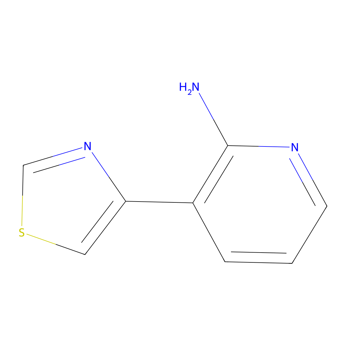 2-Amino-3-(thiazol-4-YL)pyridine molecular structure, CAS 1417518-17-2