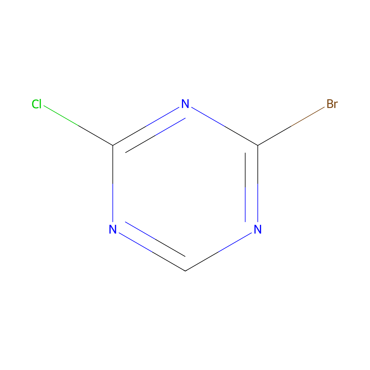 2-Bromo-4-chloro-1,3,5-triazine molecular structure, CAS 1417518-24-1