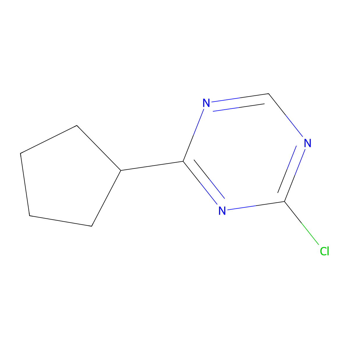 2-Chloro-4-(cyclopentyl)-1,3,5-triazine molecular structure, CAS 1417518-25-2