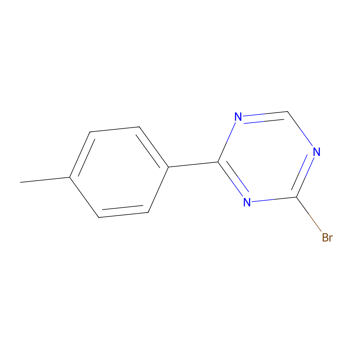 2-Bromo-4-(4-tolyl)-1,3,5-triazine molecular structure, CAS 1417518-27-4