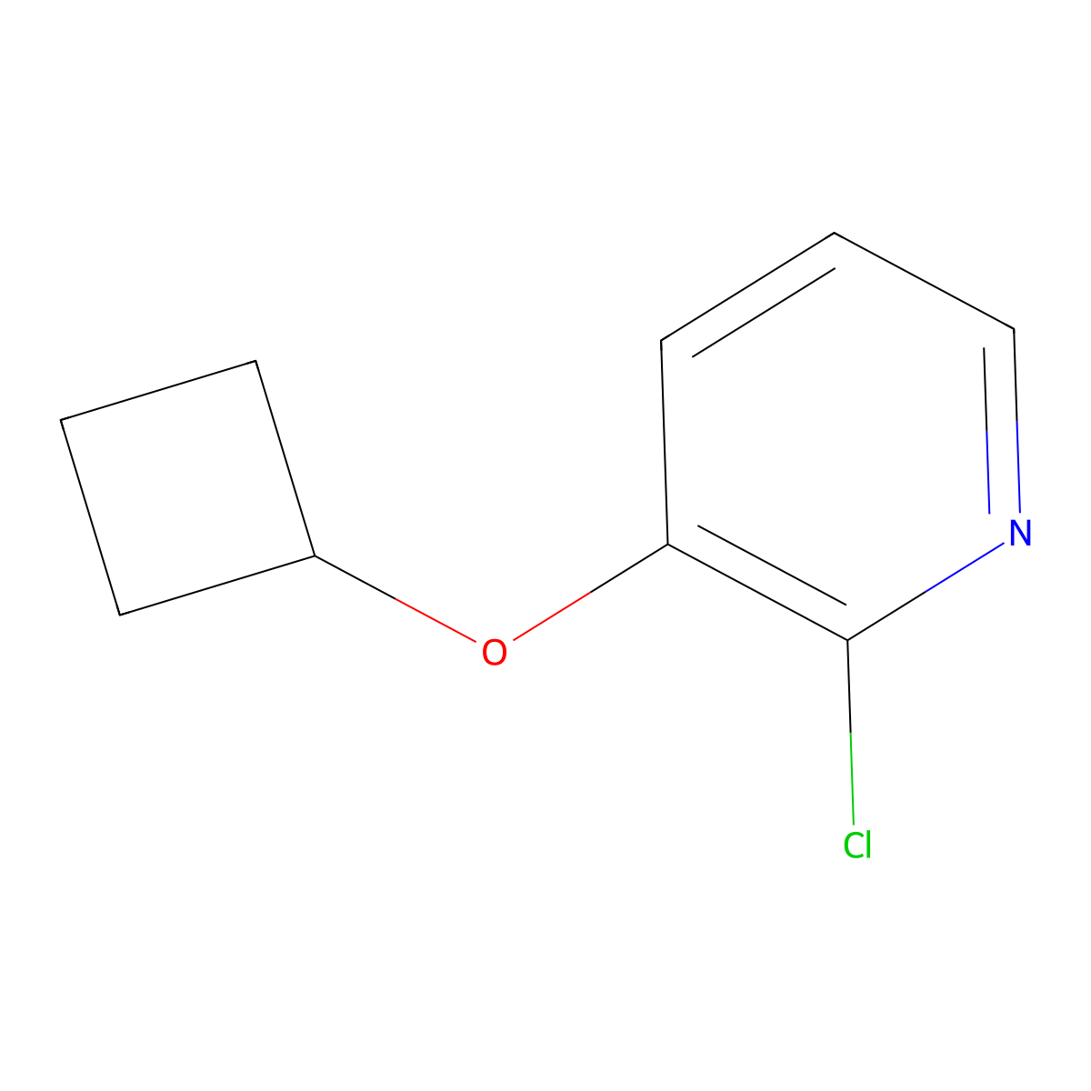 2-Chloro-3-(cyclobutoxy)pyridine molecular structure, CAS 1417518-38-7