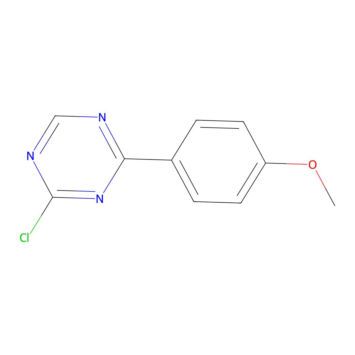 2-Chloro-4-(4-methoxyphenyl)-1,3,5-triazine molecular structure, CAS 1417518-41-2