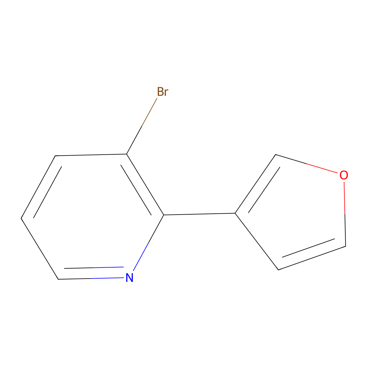 3-bromo-2-(3-furanyl)Pyridine molecular structure, CAS 1417518-43-4