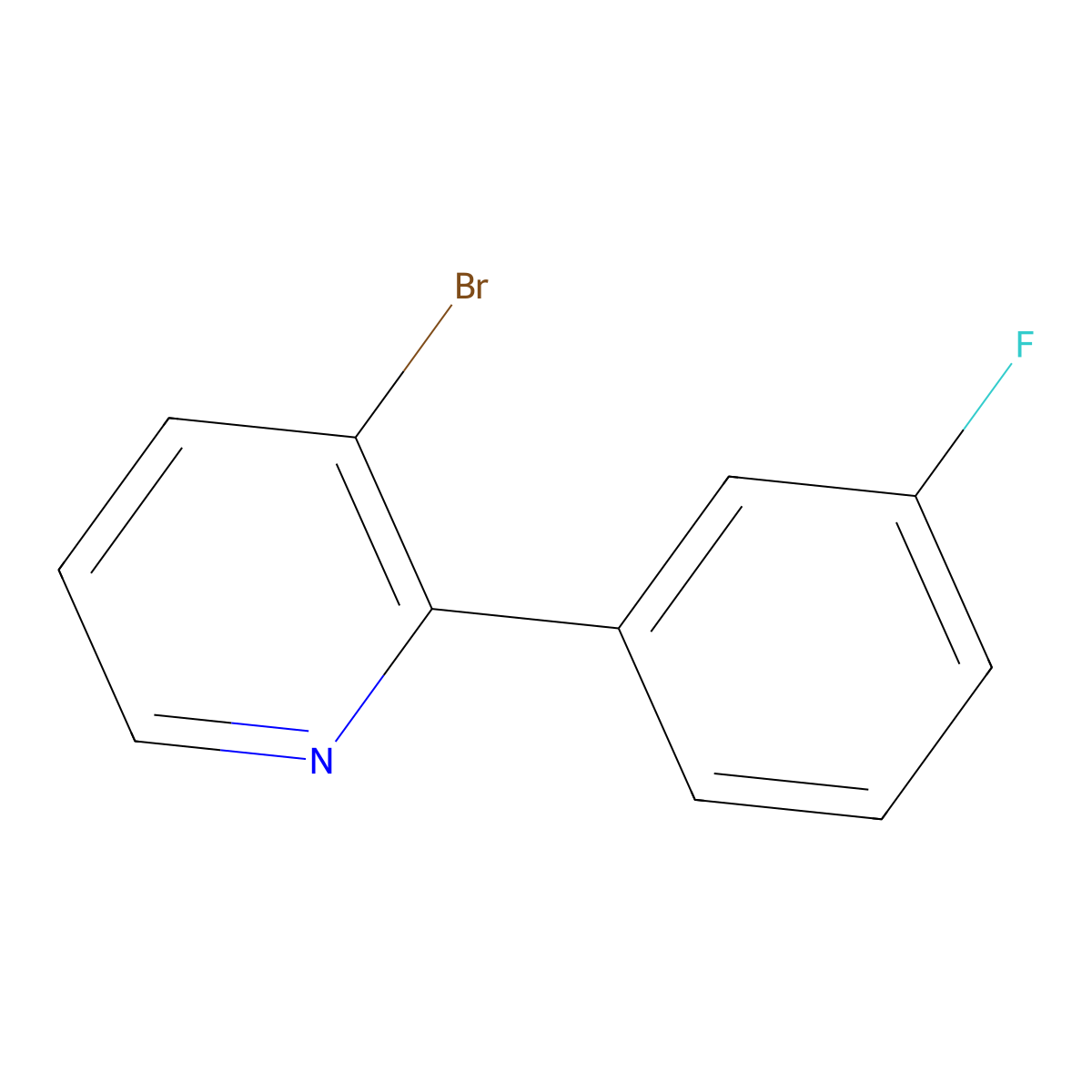 3-Bromo-2-(3-fluorophenyl)pyridine molecular structure, CAS 1417518-45-6