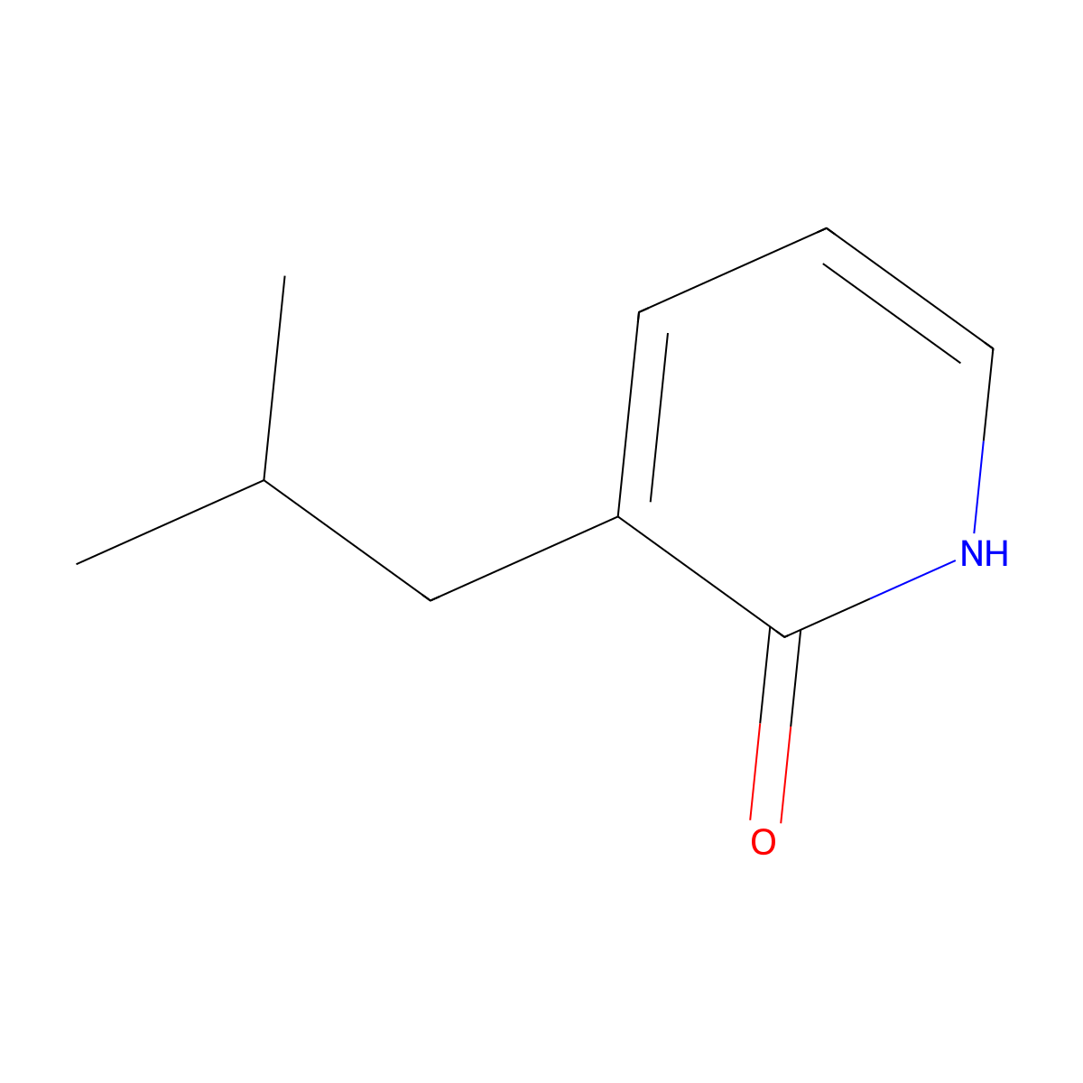 2-Hydroxy-3-(iso-butyl)pyridine molecular structure, CAS 1417518-46-7