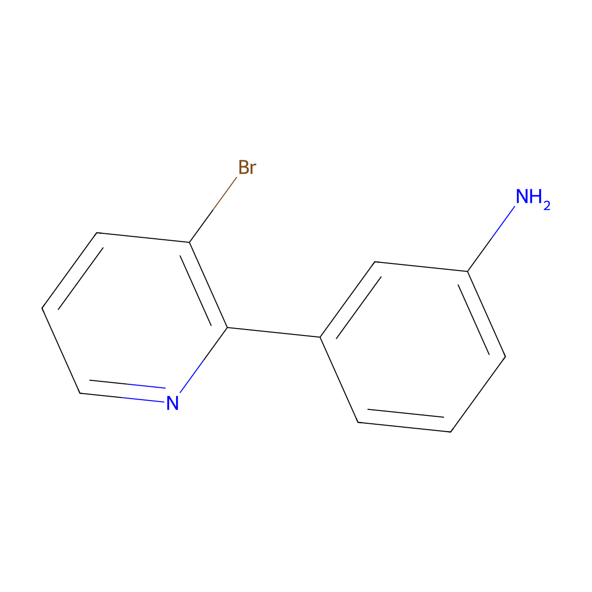 3-Bromo-2-(3-aminophenyl)pyridine molecular structure, CAS 1417518-49-0
