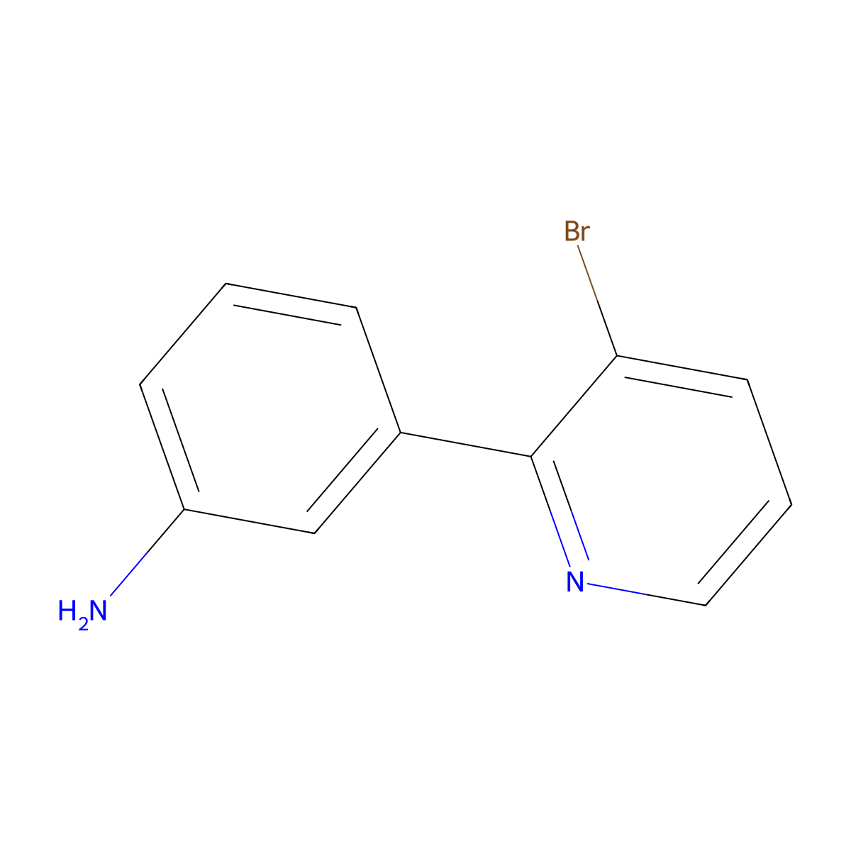 3-Bromo-2-(3-aminophenyl)pyridine molecular structure, CAS 1417518-49-0