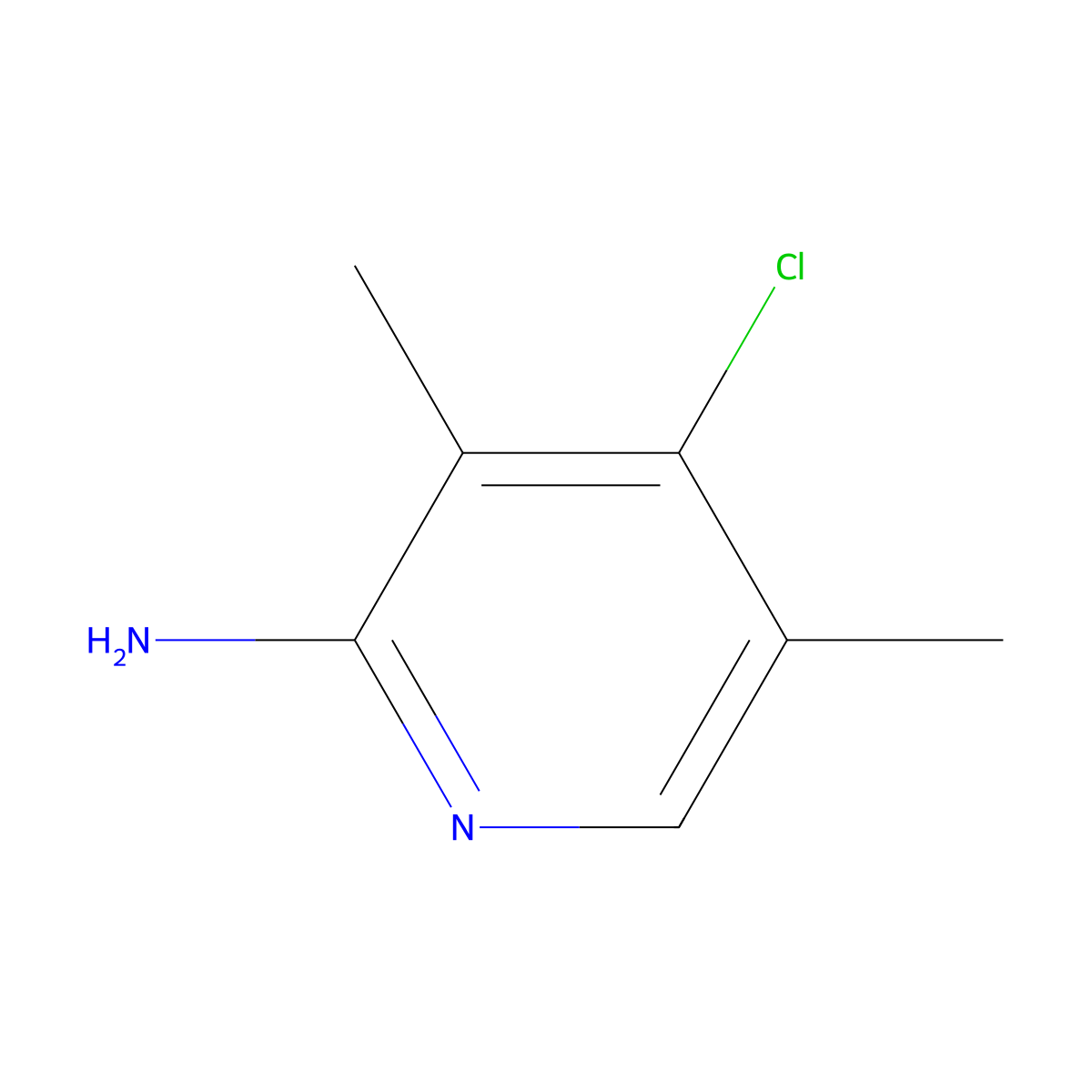 3,5-Dimethyl-4-chloropyridin-2-amine molecular structure, CAS 1417518-52-5