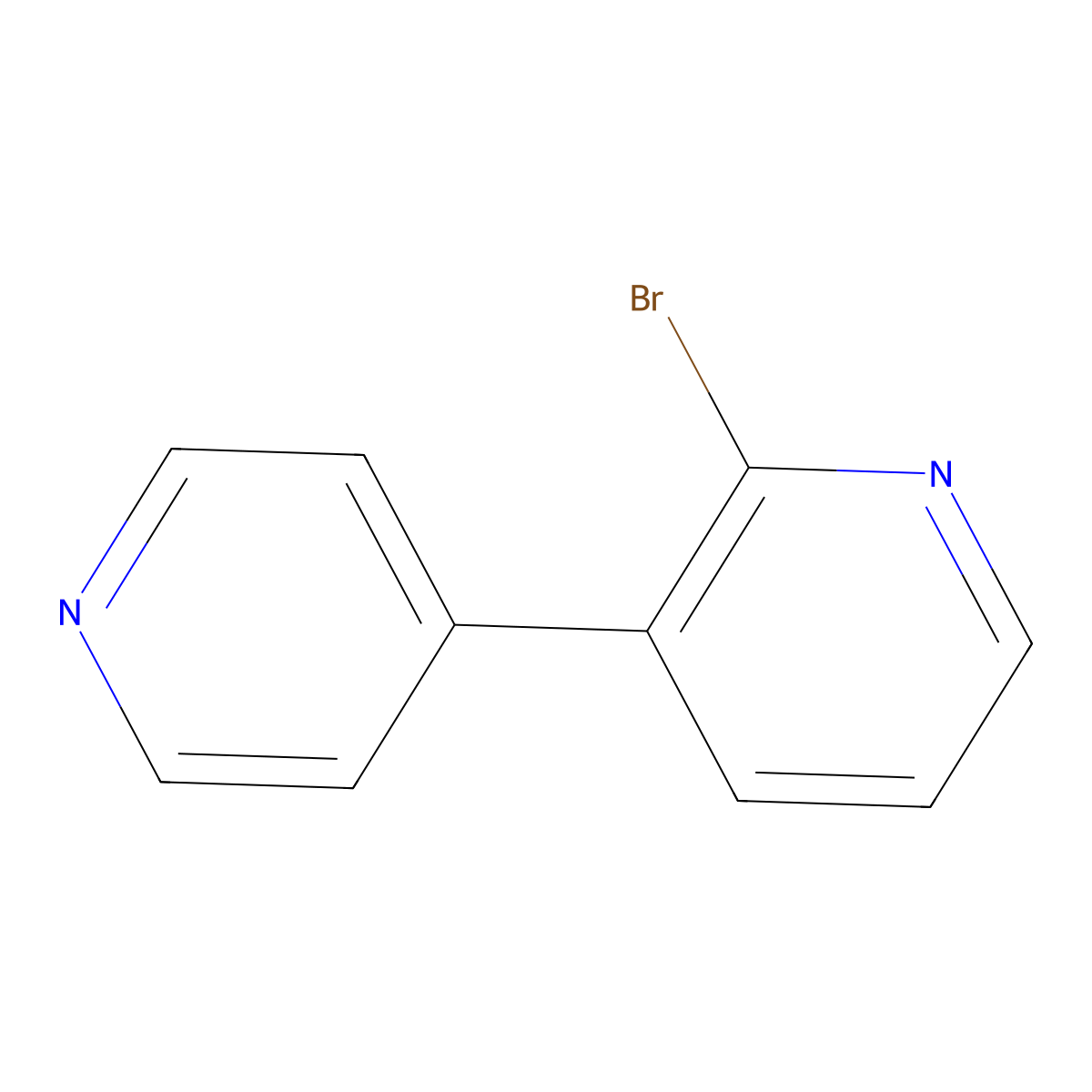 2-Bromo-3-(pyridin-4-yl)pyridine molecular structure, CAS 1417518-53-6