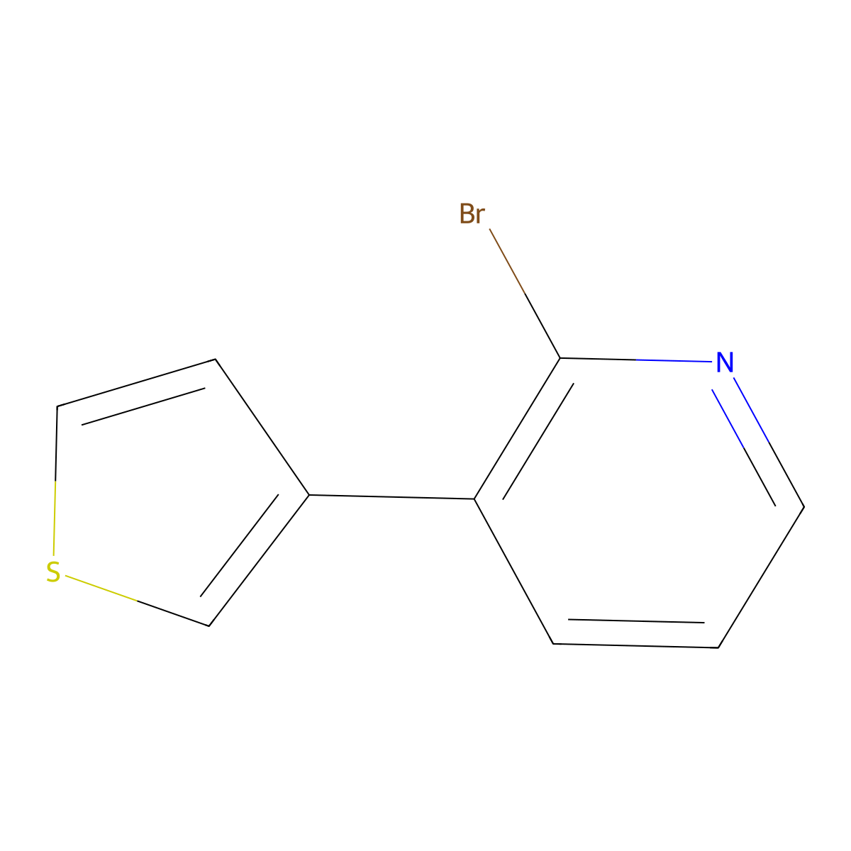 2-Bromo-3-(3-thienyl)pyridine molecular structure, CAS 1417518-57-0