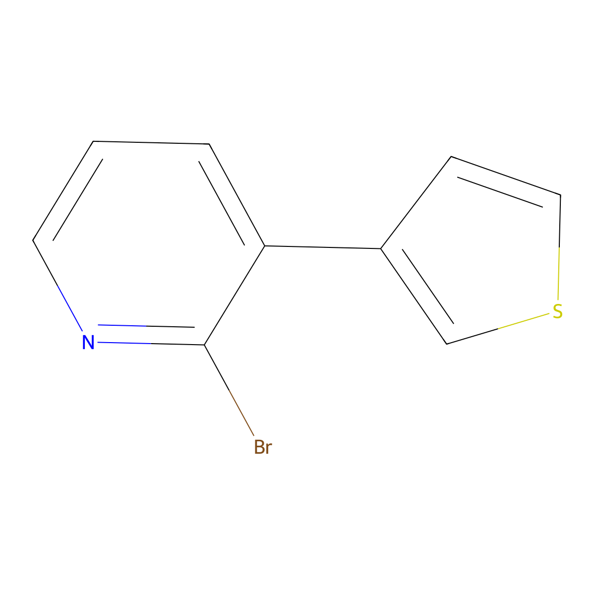 2-Bromo-3-(3-thienyl)pyridine molecular structure, CAS 1417518-57-0