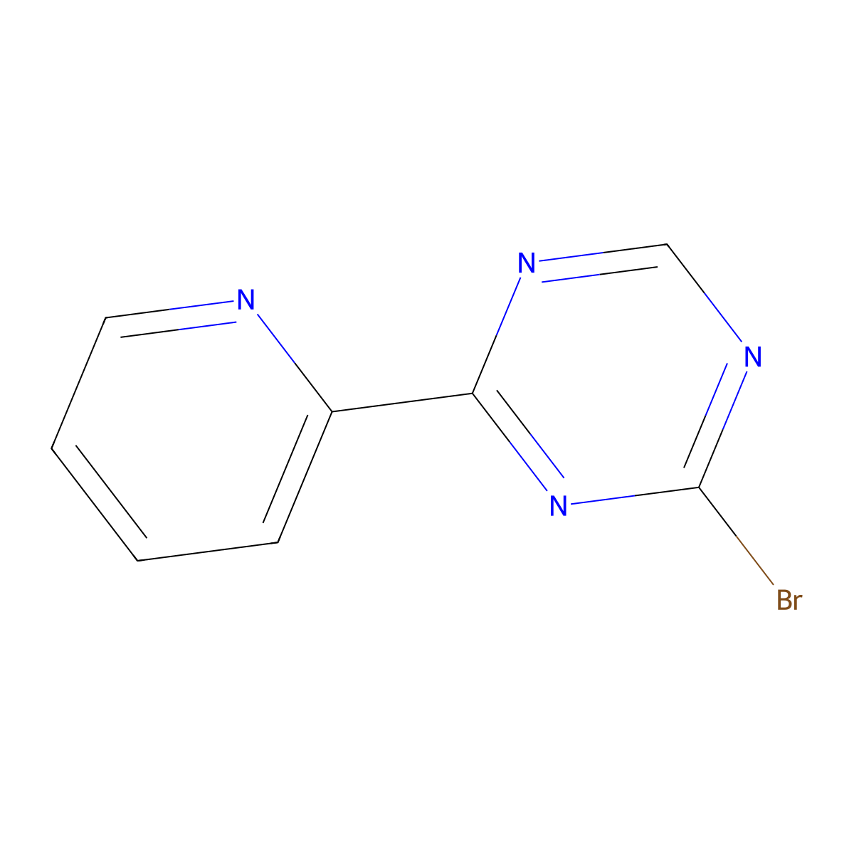 2-Bromo-4-(2-pyridyl)-1,3,5-triazine molecular structure, CAS 1417518-58-1