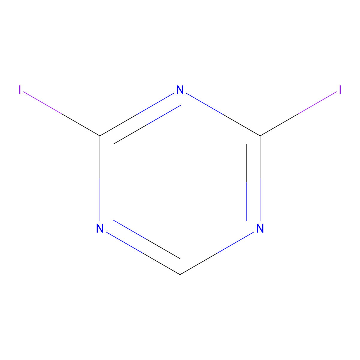2,4-Diiodo-1,3,5-triazine molecular structure, CAS 1417518-60-5