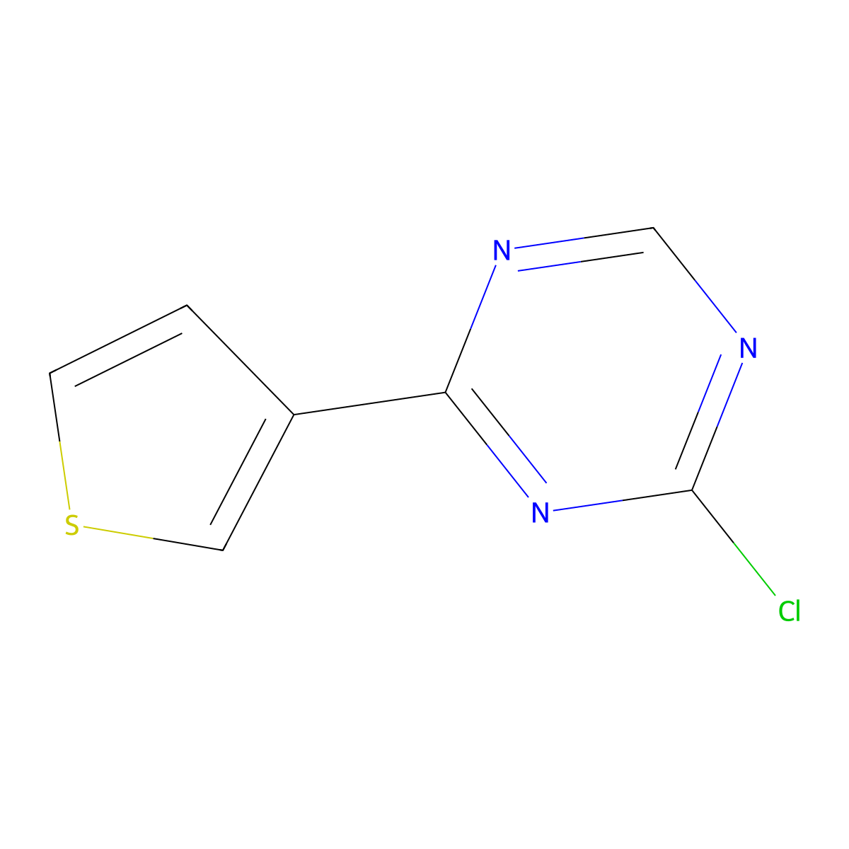 2-Chloro-4-(3-thienyl)-1,3,5-triazine molecular structure, CAS 1417518-61-6