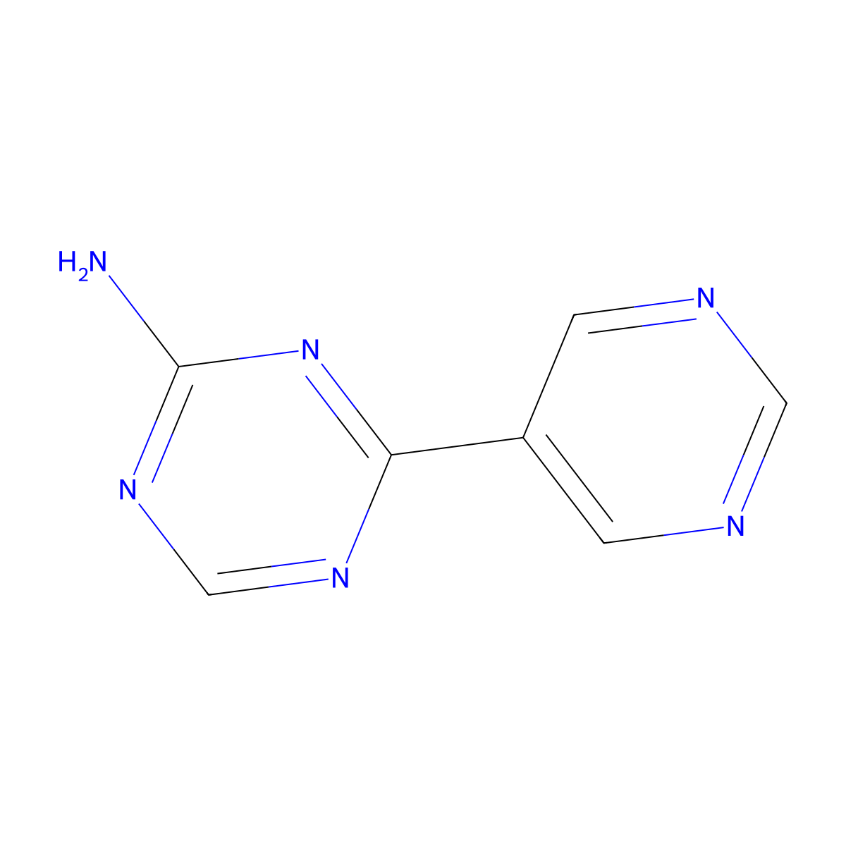 4-(5-Pyrimidyl)-1,3,5-triazin-2-amine molecular structure, CAS 1417518-66-1