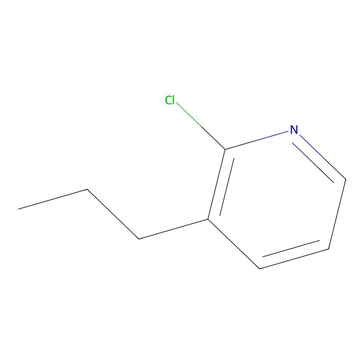 2-Chloro-3-(n-propyl)pyridine molecular structure, CAS 1417518-69-4