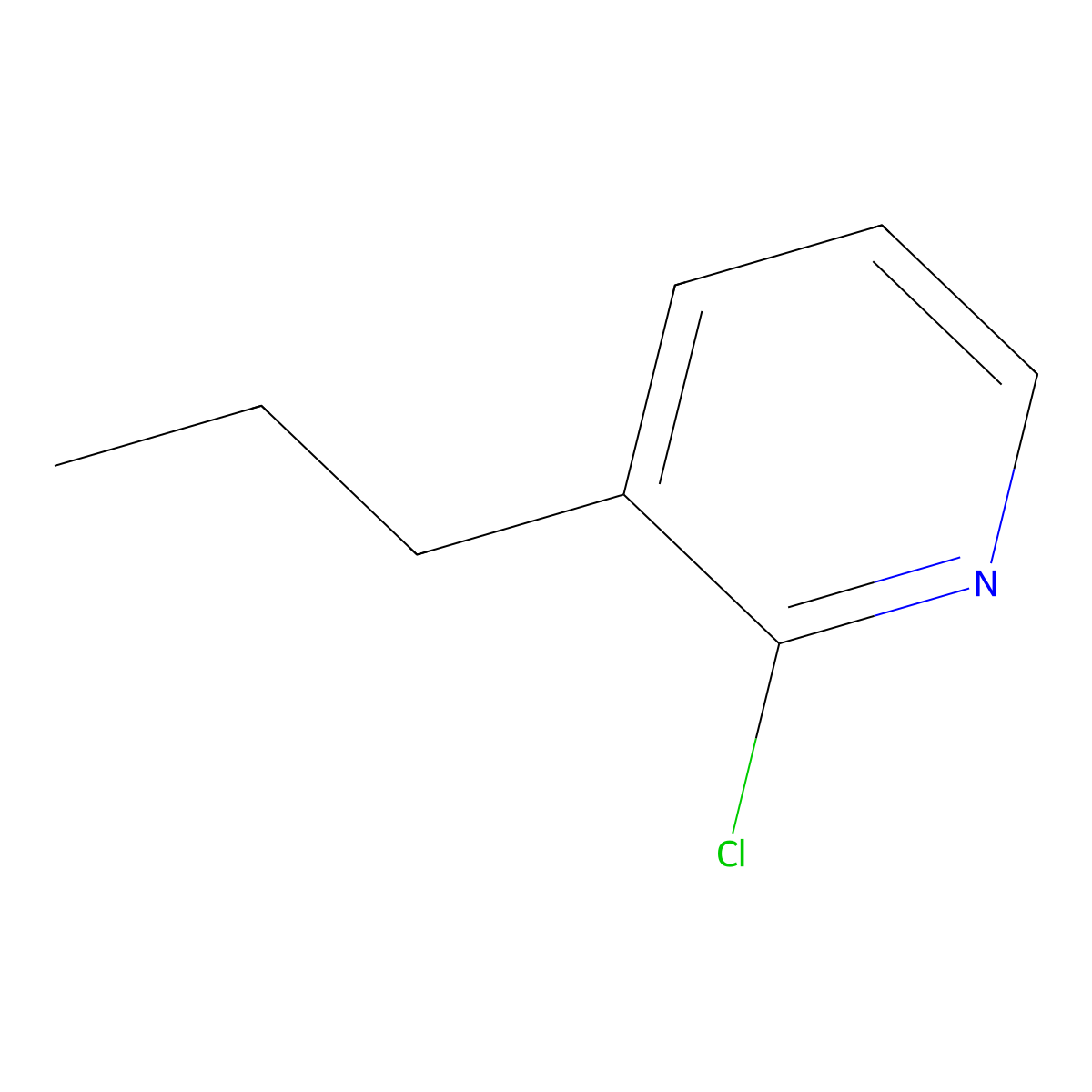 2-Chloro-3-(n-propyl)pyridine molecular structure, CAS 1417518-69-4
