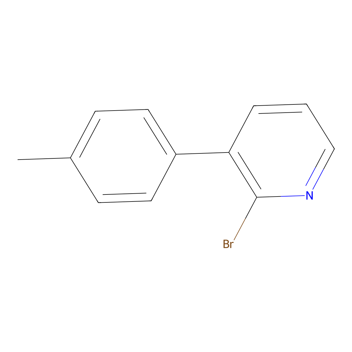 2-Bromo-3-(p-tolyl)pyridine molecular structure, CAS 1417518-70-7