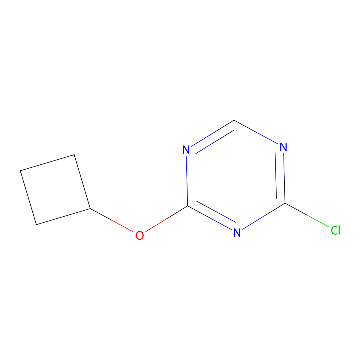 2-Chloro-4-(4-cyclobutoxy)-1,3,5-triazine molecular structure, CAS 1417518-72-9