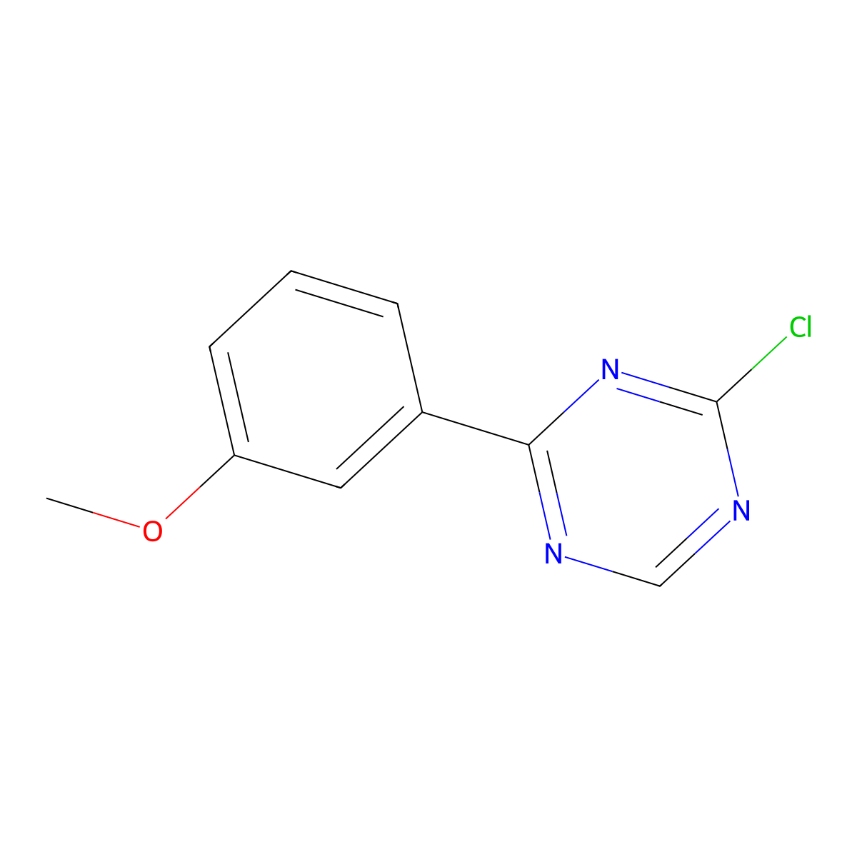 2-Chloro-4-(3-methoxyphenyl)-1,3,5-triazine molecular structure, CAS 1417518-78-5