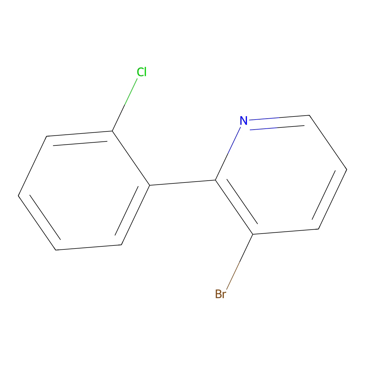 3-Bromo-2-(2-chlorophenyl)pyridine molecular structure, CAS 1417518-79-6
