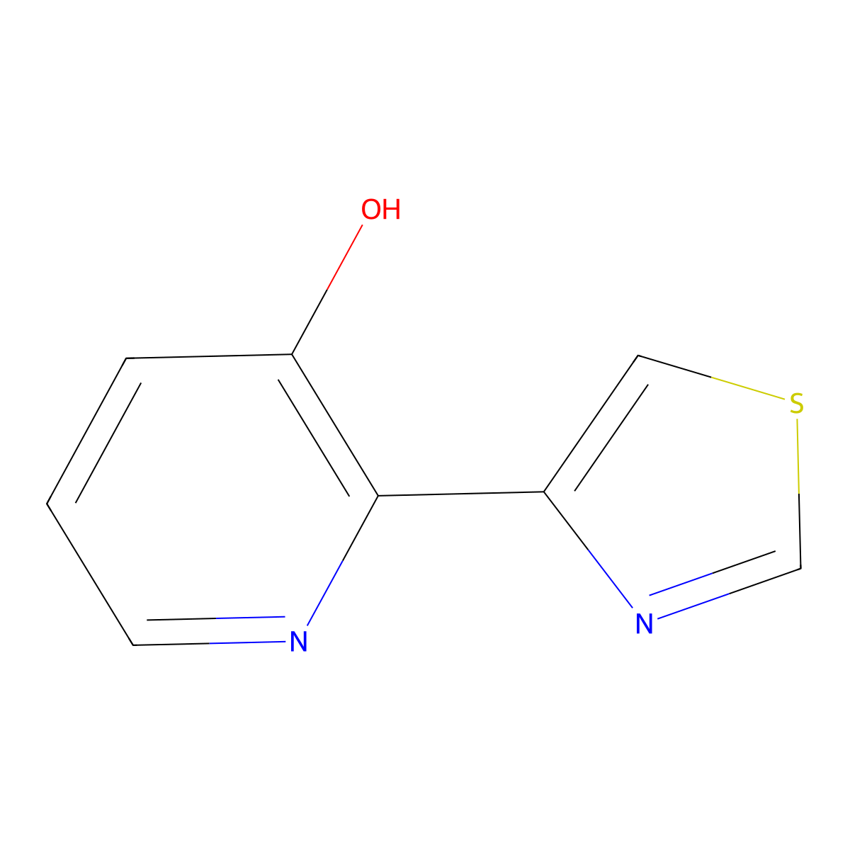 3-Hydroxy-2-(thiazol-4-yl)pyridine molecular structure, CAS 1417518-80-9