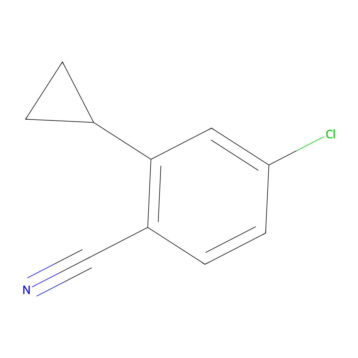 4-Chloro-2-cyclopropylbenzonitrile molecular structure, CAS 1417518-82-1
