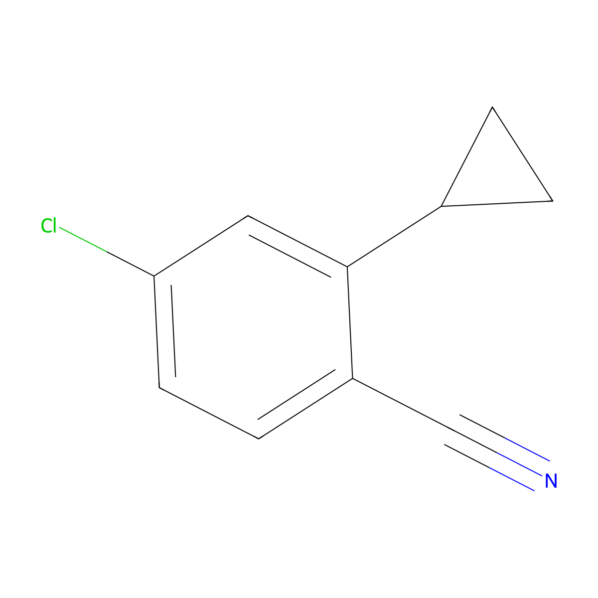 4-Chloro-2-cyclopropylbenzonitrile molecular structure, CAS 1417518-82-1