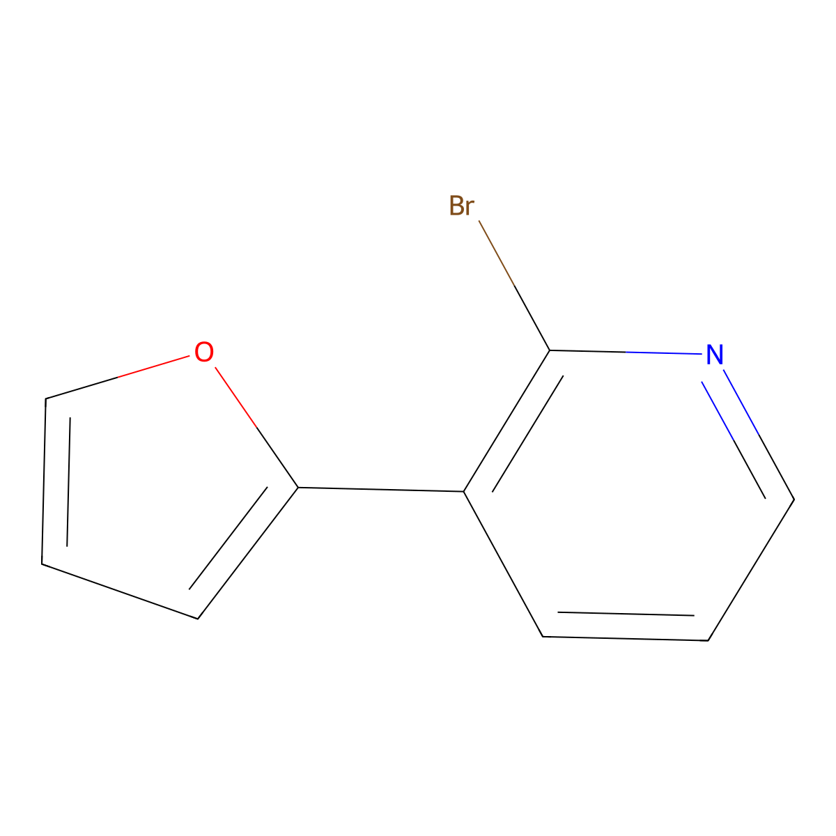 2-Bromo-3-(2-furanyl)pyridine molecular structure, CAS 1417518-83-2