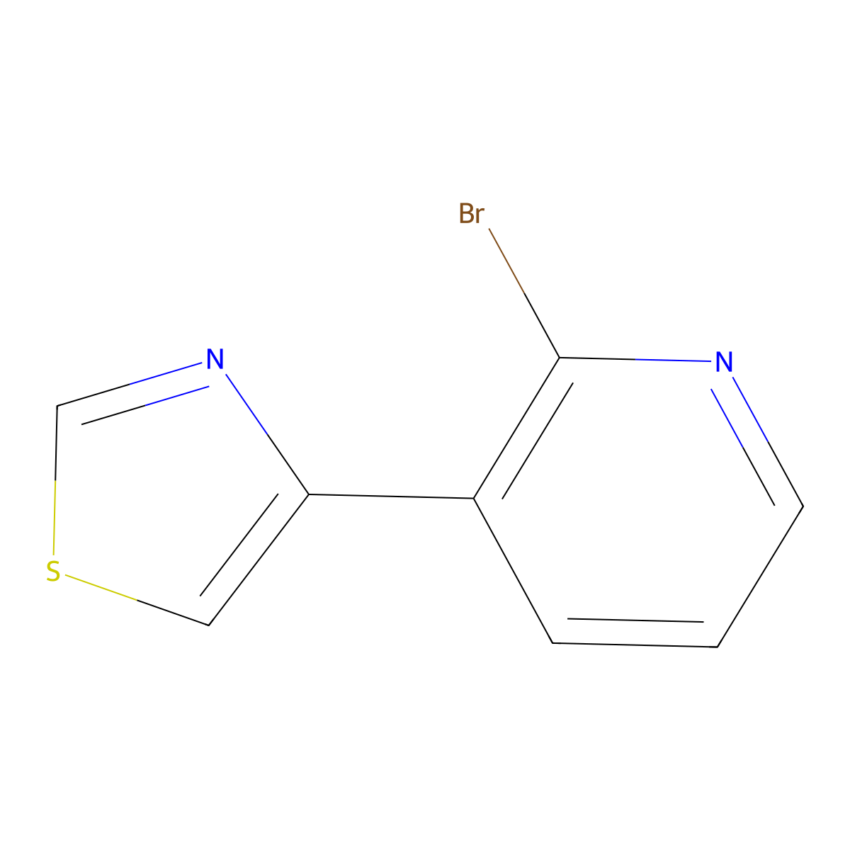 2-Bromo-3-(thiazol-4-yl)pyridine molecular structure, CAS 1417518-85-4