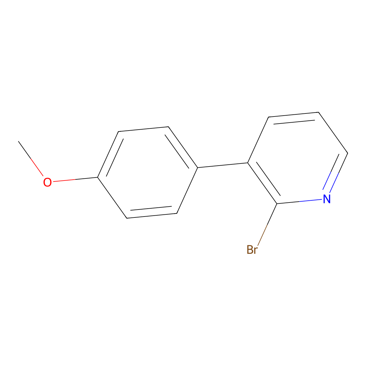 2-Bromo-3-(4-methoxyphenyl)pyridine molecular structure, CAS 1417518-86-5